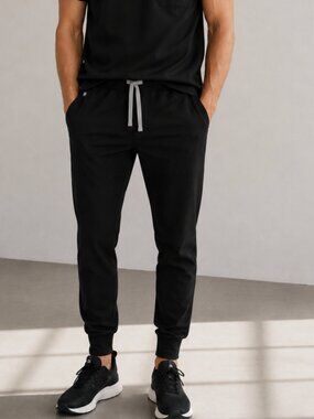 FIGS Men's Tansen Black Jogger Scrub Pants Small